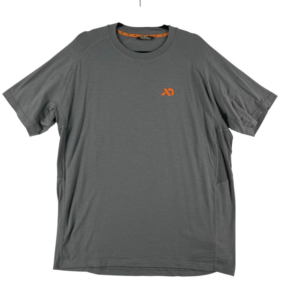 First Lite Mens Wick Short Sleeve Crew Merino Wool Shirt 2XL Ash Grey